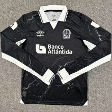 2025/26 CD Olimpia Third Black Long Sleeve Fans Soccer Jersey 洪甲奥林匹亚