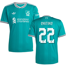 EKITIKE #22 LFC 1:1 Quality Third Green Fans Soccer Jersey 2025/26 (UCL Font 欧冠字体 ) ★★