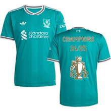 CHAMPIONS 24/25 + CHAMPIONS CUP LFC 1:1 Quality Third Fans Soccer Jersey 2025/26 ★★