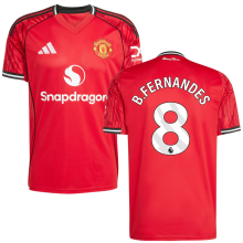 BFERNANDES #8 M Utd 1:1 Quality Home Fans Soccer Jersey 2025/26 (League Font 联赛字体 ) ★★