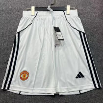 2025/26 M Utd Home White Shorts Pants