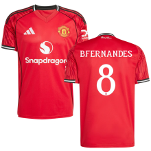 BFERNANDES #8 M Utd 1:1 Quality Home Fans Soccer Jersey 2025/26 (UCL Font 欧冠字体 ) ★★