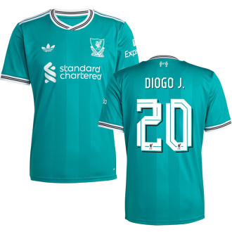 DIOGO J. #20 LFC 1:1 Quality Third Green Fans Soccer Jersey 2025/26 (UCL Font 欧冠字体 ) ★★