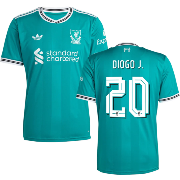 DIOGO J. #20 LFC 1:1 Quality Third Green Fans Soccer Jersey 2025/26 (UCL Font 欧冠字体 ) ★★