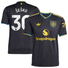 ŠEŠKO #30 M Utd 1:1 Quality Third  Fans Soccer Jersey 2025/26 (League Font 联赛字体 ) ★★