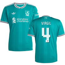 VIRGIL #4  LFC 1:1 Quality Third Green Fans Soccer Jersey 2025/26 (UCL Font 欧冠字体 ) ★★