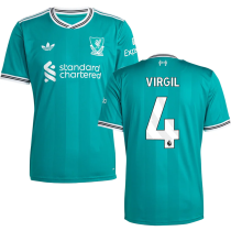 VIRGIL #4 LFC 1:1 Quality Third Green Fans Soccer Jersey 2025/26 (League Font 联赛字体 ) ★★