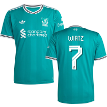 WIRTZ #7 LFC 1:1 Quality Third Green Fans Soccer Jersey 2025/26 (UCL Font 欧冠字体 ) ★★