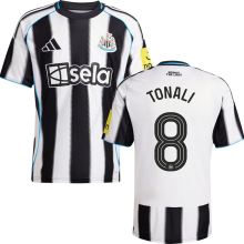 TONALI #8 Newcastle 1:1 Quality Home Fans Soccer Jersey 2025/26 (UCL Font 欧冠字体 ) ★★