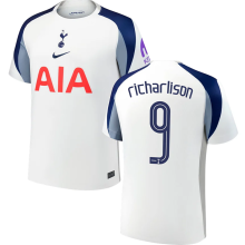 richarlison #9 TH FC 1:1 Quality Home White Fans Soccer Jersey 2025/26 (UCL Font 欧冠字体 ) ★★