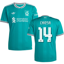 CHIESA #14 LFC 1:1 Quality Third Green Fans Soccer Jersey 2025/26 (UCL Font 欧冠字体 ) ★★