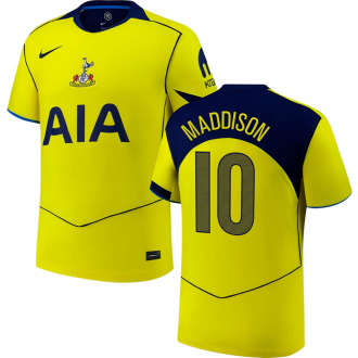 maddison #10 TH FC Third Yellow Fans Soccer Jersey 2025/26 (UCL Font 欧冠字体 ) ★★