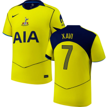 xavi #7 TH FC Third Yellow Fans Soccer Jersey 2025/26 (UCL Font 欧冠字体 ) ★★
