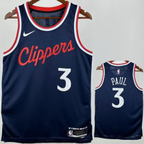 2025 Clippers PAUL #3 Dark Blue NBA Jersey