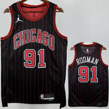 2025/26 Bulls RODMAN #91 Black NBA Jerseys