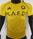 2025/26 Al Nassr Home Yellow Player Version Soccer Jersey