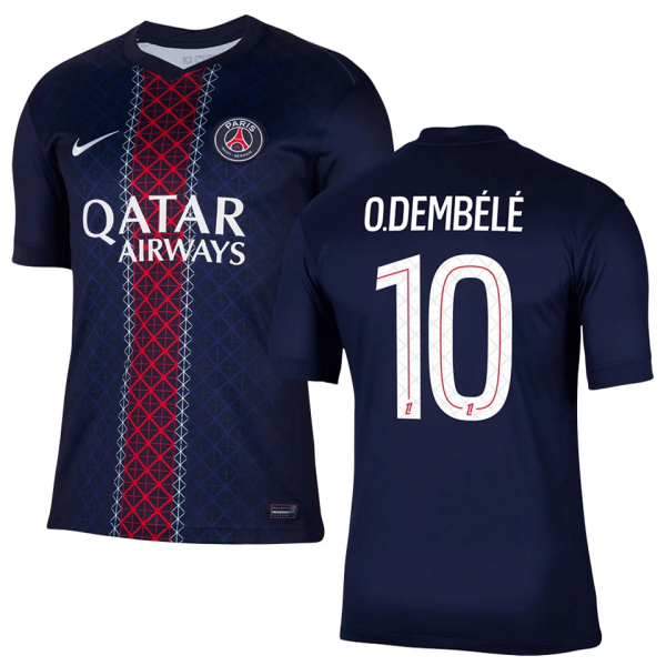 O. Dembélé #10 PSG 1:1 Quality Home Fans Soccer Jersey 2025/26 (League Font 联赛字体 ) ★★