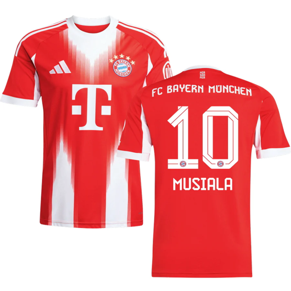 MUSIALA #10 BFC 1:1 Quality Home Red Fans Soccer Jersey 2025/26 ★★