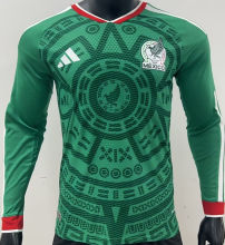 2026/27 Mexico Home Green Player Version Long Sleeve Soccer Jersey