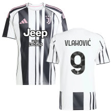 Vlahović #9 JUV 1:1 Quality Home Fans Soccer Jersey 2025/26 带胸前新广告 ★★