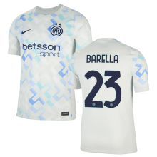 BARELLA #23 In Milan Away White Fans Soccer Jersey 2025/26 ★★