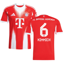 KIMMICH #6 BFC 1:1 Quality Home Red Fans Soccer Jersey 2025/26 ★★