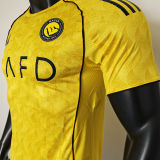 2025/26 Al Nassr Home Yellow Player Version Soccer Jersey