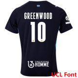 GREENWOOD #10 MS 1:1 Quality Away Fans Soccer Jersey 2025/26 (UCL Font 欧冠体 ) （Have TREIZIEME HOMME 带号下广告 ）★★