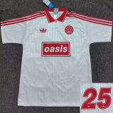 2025/26 AD x oasis #25 White Retro Style Fans Soccer Jersey (Have No.25 带号码）