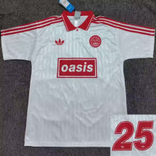 2025/26 AD x oasis #25 White Retro Style Fans Soccer Jersey (Have No.25 带号码）