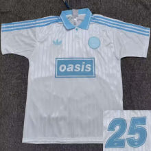 2025/26 AD x oasis #25 White Retro Style Fans Soccer Jersey (Have No.25 带号码）