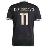 E. ZHEGROVA  点后有空格 JUV 1:1 Quality Third Black Fans Soccer Jersey  2025/26 带胸前新广告 ★★