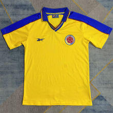 1998 Colombia Home Yellow Retro Soccer Jersey