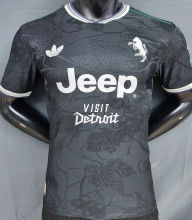 2025/26 JUV Third Black Player Version Soccer Jersey 带胸前新广告