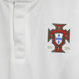 2014 Portugal Away White Retro Player Version Long Sleeve Soccer Jersey 球员版