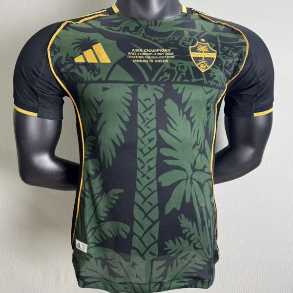 2025/26 Al Ahli SFC Champion Version Green Player Version Jersey 吉达国民