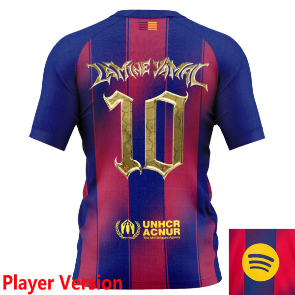 LAMINE YAMAL #10 BA Home Kopa Trophy Player Version Soccer Jersey 2025/26 球员版 带号下广告 ★★