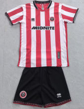 2025/26 Sheffield United Home Kid Soccer Jersey 带胸前广告