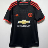 2015/2016 M Utd Third Black Retro Soccer Jersey