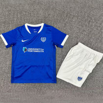 2025/26 Portsmouth Home Blue Kid Soccer Jersey