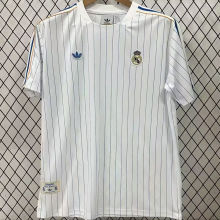 2025/26 RM Retro Style White Fans Soccer Jersey
