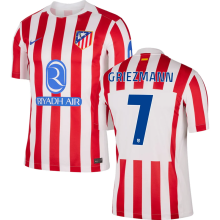 GRIEZMANN #7 ATM Home Fans Jersey 2025/26 UCL Font 欧冠字体 ★★