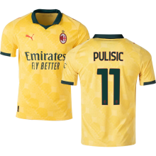 PULISIC #11  AC Milan Third Yellow Fans Soccer Jersey 2025/26 ★★