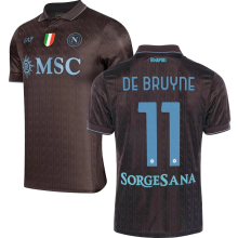 DE BRUYNE #11 Napoli Third Fans Soccer Jersey 2025/26 (Have Champion Patch 胸前章 And SORGESANA 号下广告)★★
