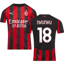 NKUNKU #18 AC Milan 1:1 Quality Home Fans Soccer Jersey 2025/26 ★★