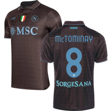 McTOMINAY #8 Napoli Third Fans Soccer Jersey 2025/26 (Have Champion Patch 胸前章 And SORGESANA 号下广告)★★