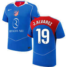 J.ALVAREZ #19  ATM Third Blue Fans Jersey 2025/26 LaLiga Font 西甲字体  ★★