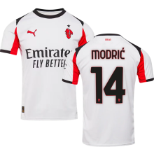 MODRIĆ #14 AC Milan Away White Fans Soccer Jersey 2025/26 ★★