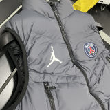 2026/27 PSG Jordan Grey Cotton Vest Jacket  J3302