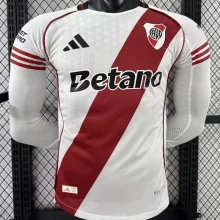 2025/26 River Plate Home White Player Version Long Sleeve Jersey 长袖